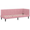 vidaXL Cornice del letto ad angolo Rosa 80 x 200 cm Velluto