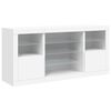 vidaXL Credenza con Luci LED Bianca 142,5x37x67 cm