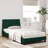 vidaXL Letto con Materasso Hanko Verde Scuro 100x200 cm in Velluto