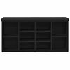 vidaXL Panca per scarpe Rovere Nero 102 x 32 x 50 cm Legno multistrato