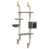 vidaXL Albero per Gatti con Tiragraffi a Parete Grigio Scuro 180 cm