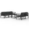 vidaXL Set Divani da Giardino 6 pz con Cuscini in Alluminio Antracite