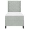 vidaXL Letto a molle con testiera Grigio chiaro 80 x 200 cm Velluto