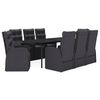 vidaXL Set da Pranzo da Giardino 9 pz con Cuscini Nero