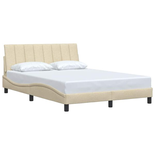 vidaXL Giroletto senza Materasso Hanko Crema 140x190 cm in Tessuto