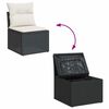 vidaXL Set Divani da Giardino con Cuscini 8 pz Nero Polyrattan Acacia