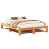 vidaXL Giroletto senza Materasso Marrone Cera 140x200cm Massello Pino