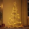 vidaXL Albero a Cono di Natale con supporto Nero 210 cm Acciaio