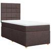 vidaXL Giroletto a Molle con Materasso Marrone Scuro 90x190cm Tessuto