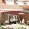 vidaXL Tenda da Sole Arancione e Marrone 450 x 300 x 165 cm