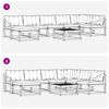 vidaXL Set di divani da esterno 8 pcs Grigio Naturale e Chiaro
