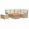 vidaXL Set di Mobili 5 pz Beige e Crema Rattan in PE