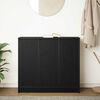 vidaXL Credenza Rovere Nero 85x34x76 cm in Legno Multistrato
