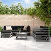 vidaXL Set Divani da Giardino 7pz con Cuscini in Legno Massello Grigio