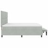 vidaXL Letto a molle con materasso Grigio chiaro 200 x 200 cm Velluto