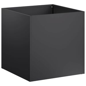 vidaXL Vaso da giardino Nero 20 x 20 x 20 cm Acciaio laminato a freddo