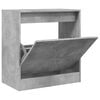 vidaXL Scarpiera Grigio Cemento 60x34x63,5 cm in Legno Multistrato