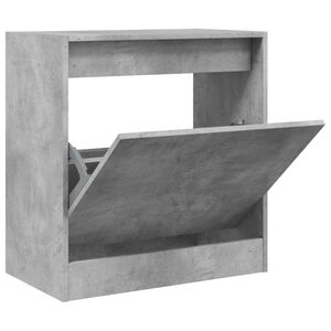 vidaXL Scarpiera Grigio Cemento 60x34x63,5 cm in Legno Multistrato
