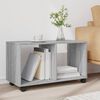 vidaXL Mobiletto con Ruote Grigio Sonoma 72x33x42,5 cm in Truciolato