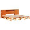 vidaXL Letto Libreria senza Materasso Marrone Cera 180x200 cm Legno