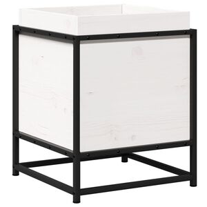 vidaXL Fioriera da Giardino Bianca 40x40x50 cm Legno Massello di Pino