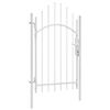 vidaXL Cancello da giardino Woerden in acciaio 1x2,45 m Bianco