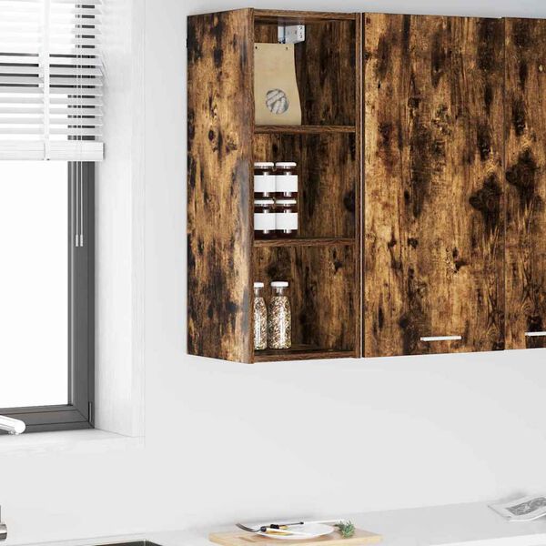vidaXL Armadio pensile Rovere fum&eacute; 30 x 29,5 x 80 cm Legno multistrato