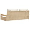 vidaXL Panchina a Dondolo con Cuscini Beige 109x62x40 cm in Polyrattan