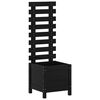 vidaXL Fioriera Giardino con Rastrelliera Nera 39x39,5x114cm Pino