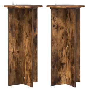 vidaXL Supporto per piante 2 pz Rovere Fumo 40 x 40 x 80 cm