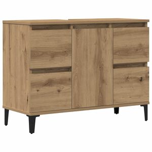 vidaXL Mobile Lavabo Rovere Artigianale 80x33x60 cm Legno Multistrato