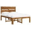vidaXL Letto matrimoniale con testiera ROSTOCK Naturale 140 x 190 cm