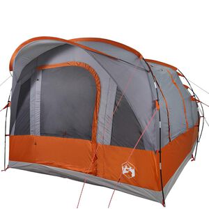 vidaXL Tenda da Campeggio a Tunnel per 3 Persone Grigio e Arancione
