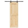 vidaXL Porta Scorrevole con Set Hardware 70x210 cm Legno Massello Pino