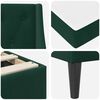 vidaXL Struttura letto con materasso Verde Scuro 120 x 200 cm Velluto