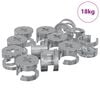 vidaXL Dadi con bloccaggio a cam 4000 pz Argento Metallo