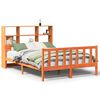 vidaXL Letto Libreria senza Materasso Marrone Cera 150x200 cm Legno