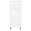 vidaXL Credenza Bianca 34,5x34x180 cm in Legno Multistrato