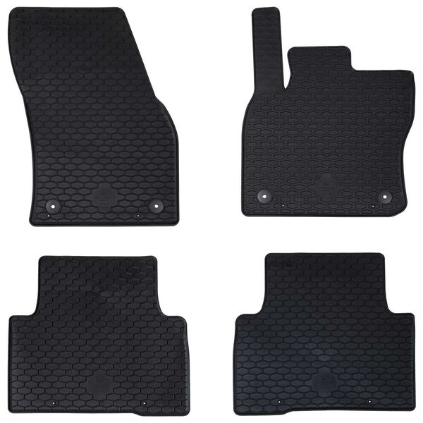vidaXL Tappetino per Auto 4 pcs Nero VW TIGUAN , per TOURAN TPE