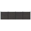 vidaXL Pannello di Recinzione 4 pcs WPC e Alluminio Nero