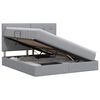 vidaXL Letto con contenitore e materasso Grigio Chiaro 140 x 190 cm