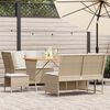 vidaXL Set Divano da Giardino 5 pz con Cuscini Beige in Polyrattan