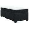 vidaXL Giroletto a Molle con Materasso Nero 100x200 cm in Velluto
