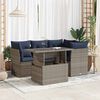 vidaXL Set Divano Giardino 5 pz con Cuscini Grigio Polyrattan Acacia