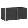 vidaXL Letto rialzato da giardino Nero 200 x 100 x 91 cm alluminio