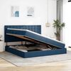 vidaXL Letto con contenitore e materasso Blu 200 x 200 cm Poliestere