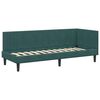 vidaXL Struttura Letto Angolare con Materasso 2 pcs Verde Velluto