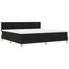 vidaXL Letto a Sorgente LED con strisce LED Nero 200 x 200 cm Tessuto