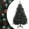 vidaXL Albero di Natale Artificiale con Rami Pieghevoli 180 cm PVC