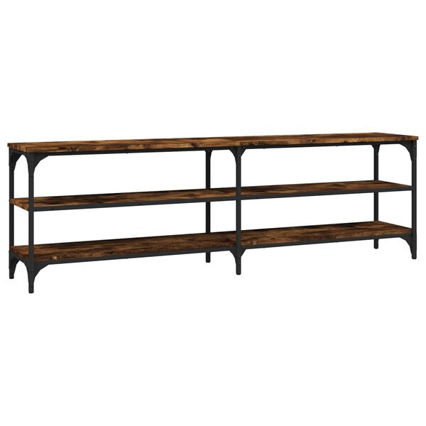 vidaXL Mobile TV Rovere Fumo 160x30x50 cm in Legno Multistrato